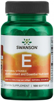Swanson Swanson Vitamin E Natural 200 Iu (134,2 mg), 100 капс. 
